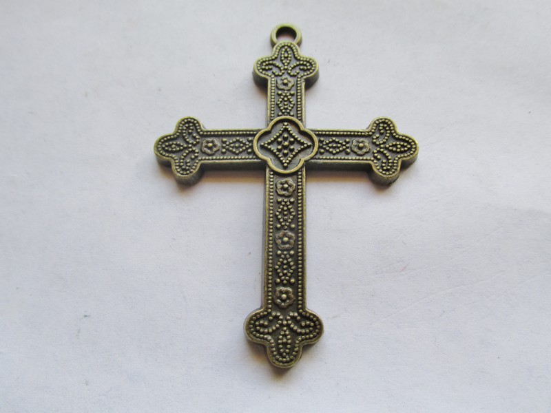 (image for) Antique Bronze Cross Pendant #HU14-44